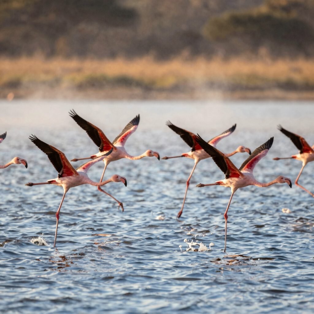 Flamingos on a Rift Valley lake